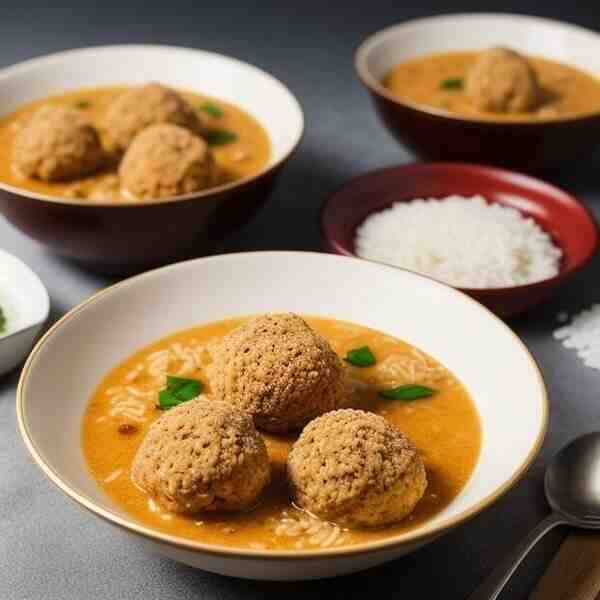 Суп с рисом и куриными фрикадельками